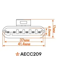 Разъем 6 pin (мама) с проводами для жгута форсунок ГАЗ Газель, УАЗ 452