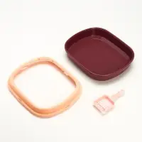 Туалет с бортом 40×34×11 см, бордовый