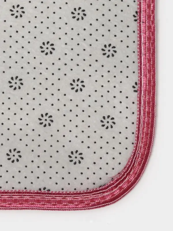 Коврики для ванной и туалета Доляна &laquo;Пушистик&raquo;, 2 шт., 38&times;40 см, 40&times;60 см, бордовые