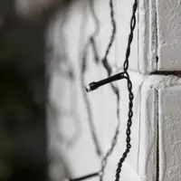 Гирлянда &laquo;Бахрома&raquo; 1.8&times;0.5 м, IP20, тёмная нить, 48 LED, свечение красное, 8 режимов, 220 В