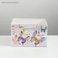Коробка для капкейков, кондитерская упаковка, 4 ячейки &laquo;Самого прекрасного&raquo;, 16 х 16 х 10 см
