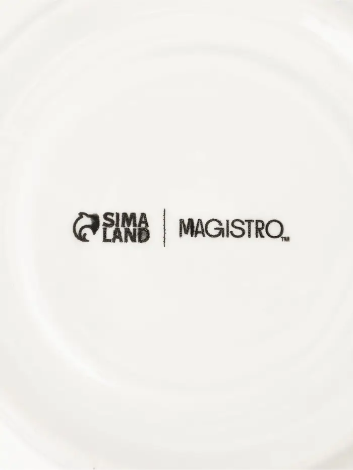 Чайная пара Magistro &laquo;Бланш&raquo;, 2 предмета: чашка 280 мл, блюдце d=15 см, фарфор, белая