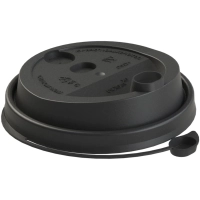 Крышка д/стакана, d-80мм ПП черная М, ПЩ Hide УС-Кр 1000шт/кор