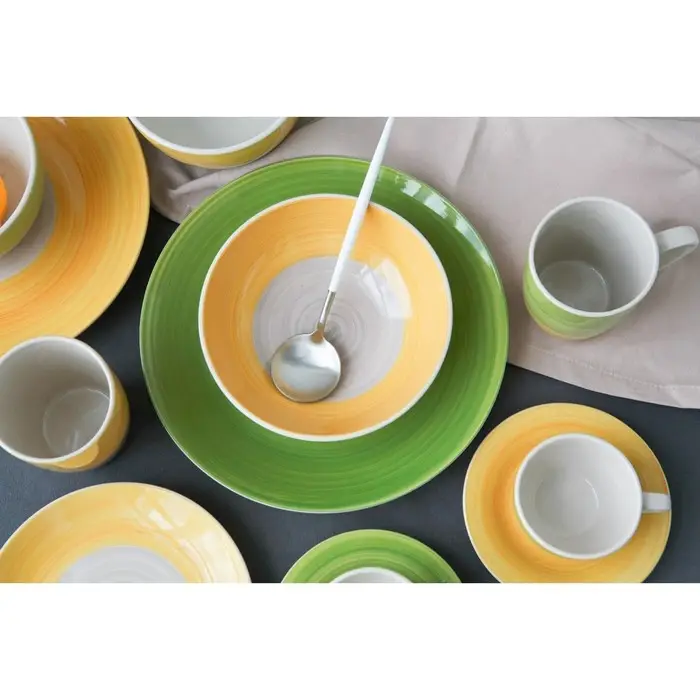 Тарелка керамическая глубокая Доляна «Бутон», 540 мл, d=18 см, цвет жёлтый Тарелка керамическая глубокая Доляна «Бутон», 540 мл, d=18 см, цвет жёлтый