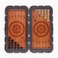 Нарды деревянные резные &laquo;Узор&raquo;, настольная игра, 45&times;45 см