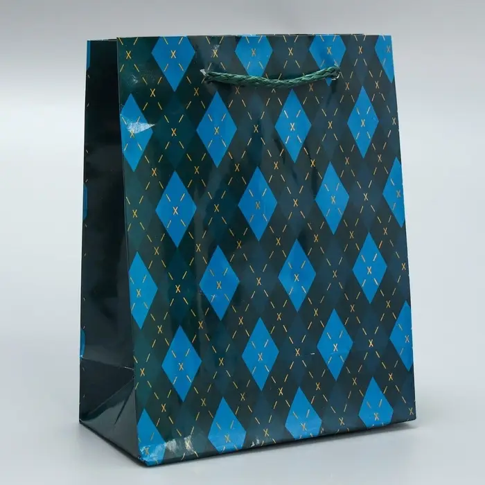 Пакет подарочный ламинированный, упаковка, «Клетка», S 12 х 15 х 5.5 см Пакет подарочный ламинированный, упаковка, «Клетка», S 12 х 15 х 5.5 см