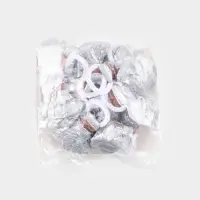 Серпантин - хлопушка бумажный, набор 10 штук, серебряный