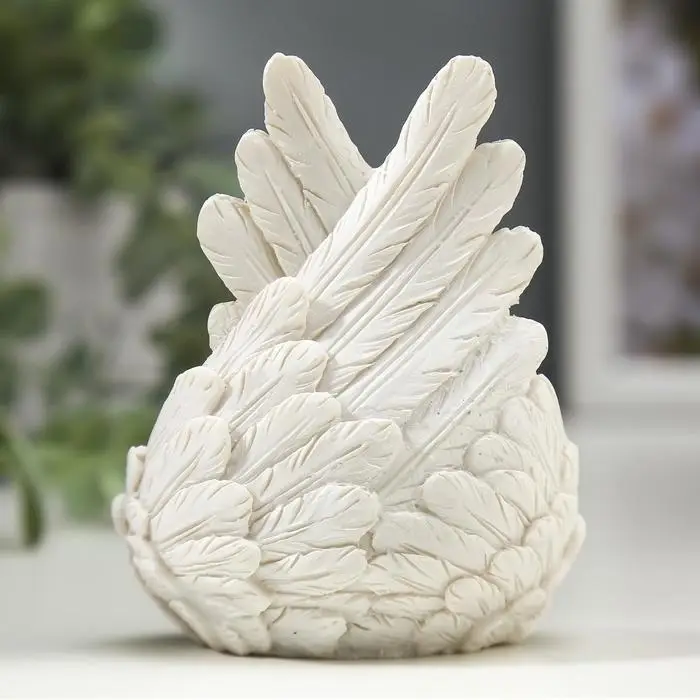 Сувенир полистоун Сувенир полистоун "Белоснежный ангел малыш спящий в крыльях" 8,5х7х4 см