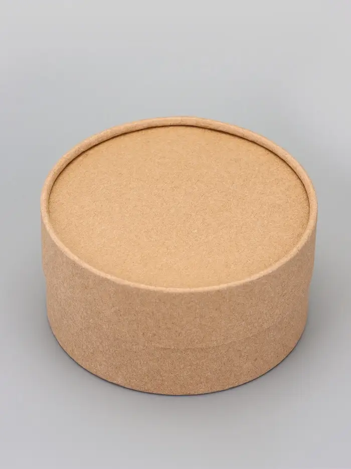Коробка круглая подарочная, завальцованная крафт, 12&times;6 см