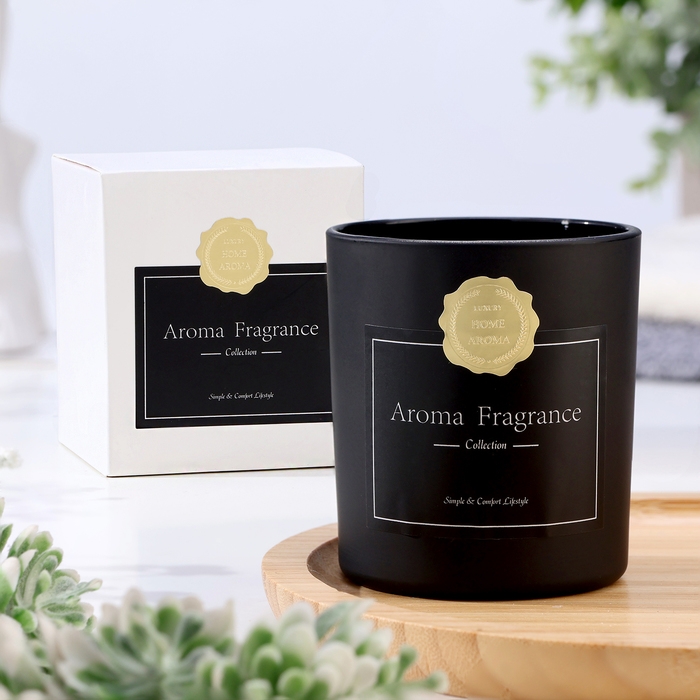 Свеча ароматическая в стакане  Свеча ароматическая в стакане "Aroma candle", 7х8 см, ванильный