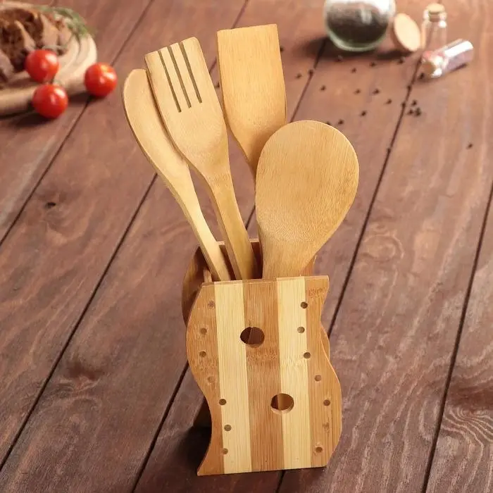 Набор кухонных принадлежностей, 4 предмета, на подставке Набор кухонных принадлежностей, 4 предмета, на подставке