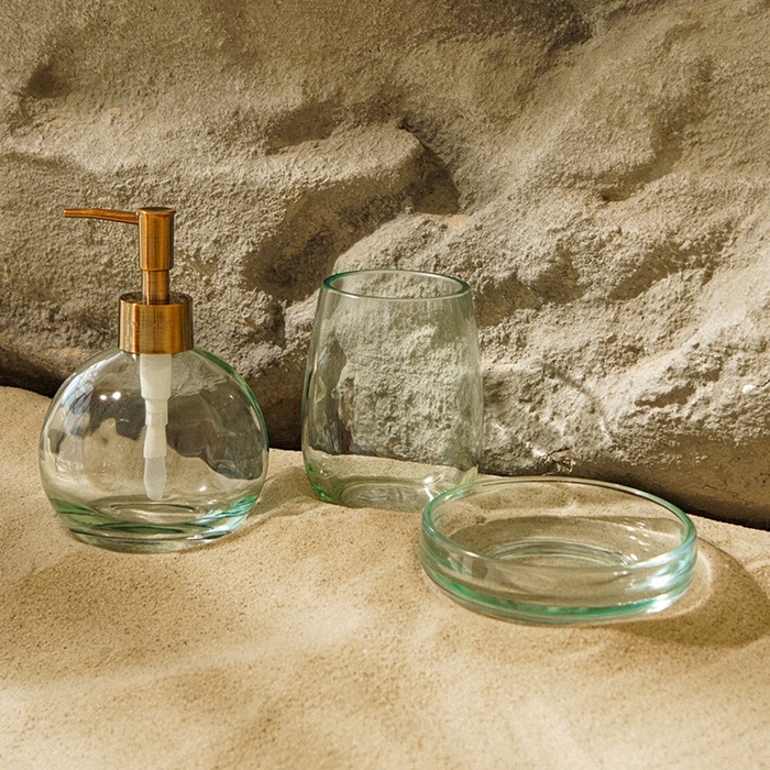 Аксессуары для ванной SL Home, 3 предмета: дозатор, мыльница, стакан Аксессуары для ванной SL Home, 3 предмета: дозатор, мыльница, стакан