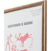 Рамка пластиковая 21x30 (A4) бронза, с пластиком
