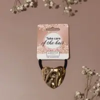 Резинка для волос "Залин" сердце, 4 см, золото