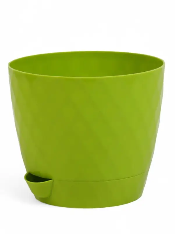 Кашпо с прикорневым поливом  Кашпо с прикорневым поливом "Румба" 1 л, D13,5 см, h-12 см, цвет киви