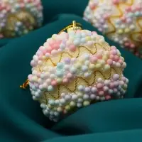 Набор шаров пластик d-6 см, 6 шт "Альфи" жёлтый