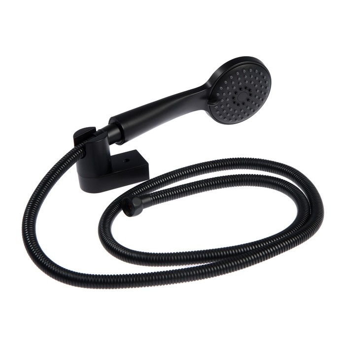 Смеситель для ванны Accoona A71300F, однорычажный, излив 300 мм, душевой набор, черный Смеситель для ванны Accoona A71300F, однорычажный, излив 300 мм, душевой набор, черный