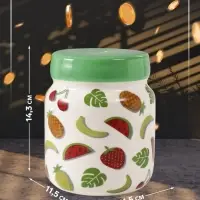 Копилка для денег &laquo;Банка с фруктиками&raquo;, керамика, 11.5&times;11.5&times;14.3 см