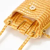 Сумка на магните, с длинным ремнём, 10&times;2.5&times;20 см, жёлтая