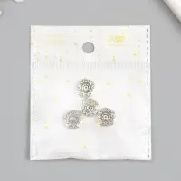 Бусина для творчества металл "Плоский круг. Солнце" 1,2х1,2 см Бусина для творчества металл "Плоский круг. Солнце" 1,2х1,2 см