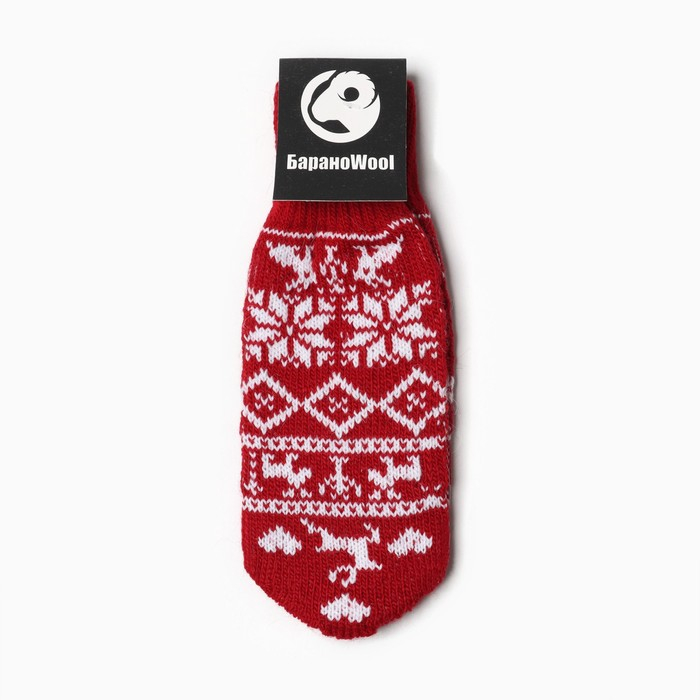 Варежки женские, цвет красный, размер 18 Варежки женские, цвет красный, размер 18