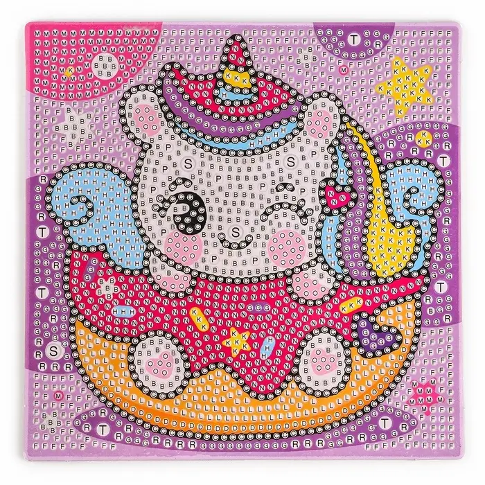 Алмазная мозаика 4в1 для детей. Создание стикеров, магнитов, брелоков и картины &laquo;Сказочные Единорожки&raquo;, набор для творчества