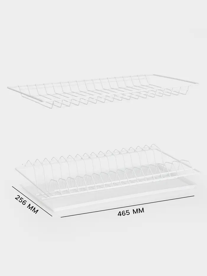 Сушилка для посуды с поддоном для шкафа 50 см, 46.5&times;25.6 см, белая