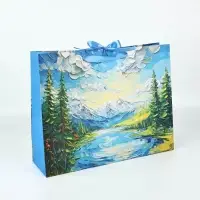 Подарочный пакет &laquo;Горы&raquo;, 40 &times; 31 &times; 11,5 см