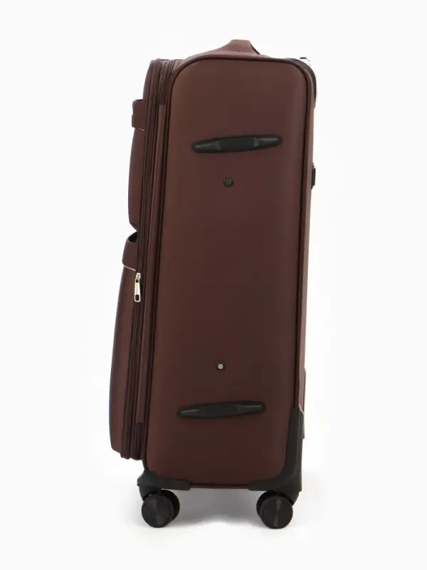 Чемодан на колёсах TEXTURA, кодовый замок, с увеличением, 47&times;30&times;78 см, 28", коричневый