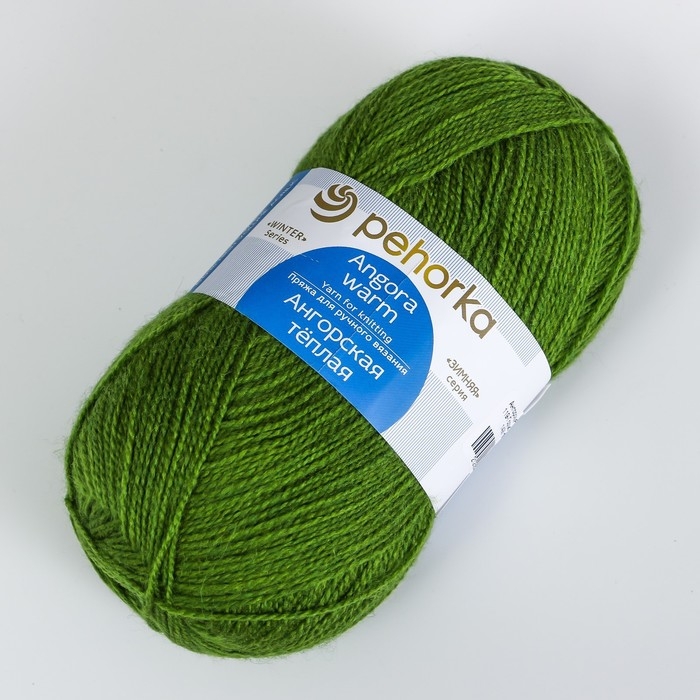 Пряжа  Пряжа "Ангорская тёплая" 40% шерсть, 60% акрил 480м/100гр (119 горох)