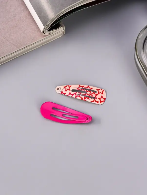 Невидимка для волос  Невидимка для волос "Лира" (набор 10 шт) звёзды объём, 3 см, микс