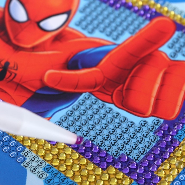 Алмазная мозаика, 16х10.5 см, Человек-паук