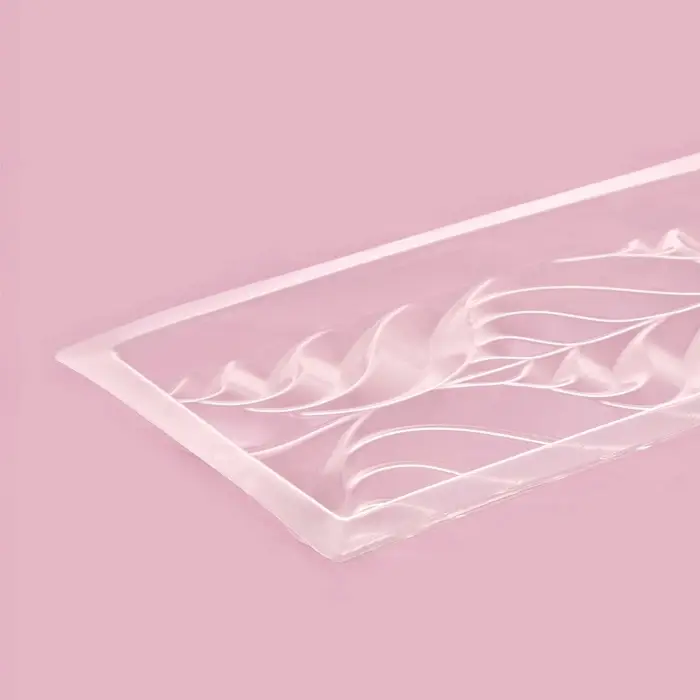 Форма для шоколада «Перья», пластик, 20,5×10,5×1,5 см, прозрачная