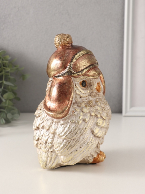 Сувенир полистоун Сувенир полистоун "Сова в шапке-ушанке" 10,5х12х18 см