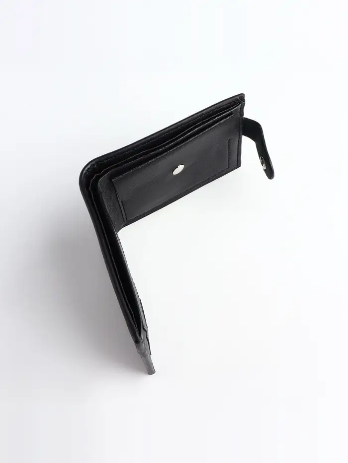 Портмоне мужское &laquo;Кхата&raquo;, на кнопке, отдел для карт, монет, чёрное