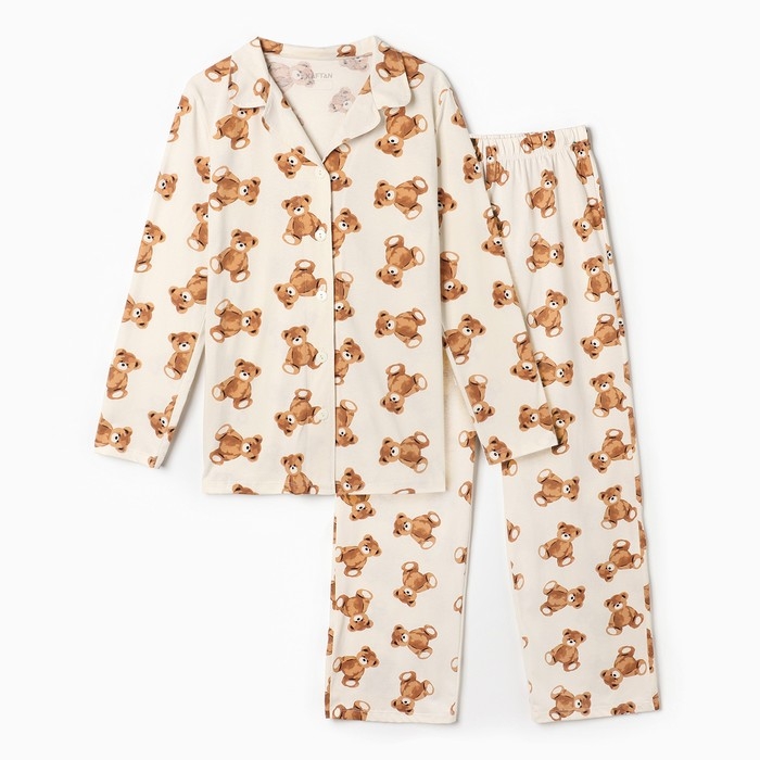 Пижама женская (рубашка и брюки) KAFTAN "Мишка" р.52-54