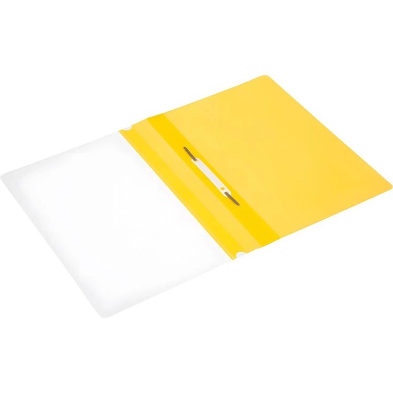 Скоросшиватель пластиковый A4  (100/110) жел 10шт/уп Россия