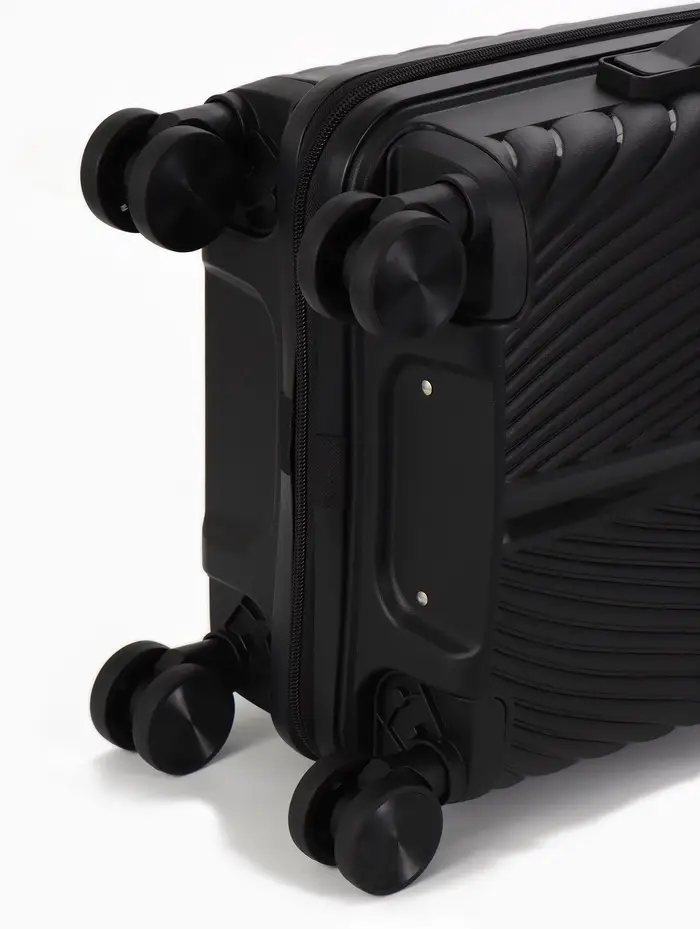 Чемодан на съёмных колёсах, 18", кодовый замок, 33&times;16&times;49 см, чёрный