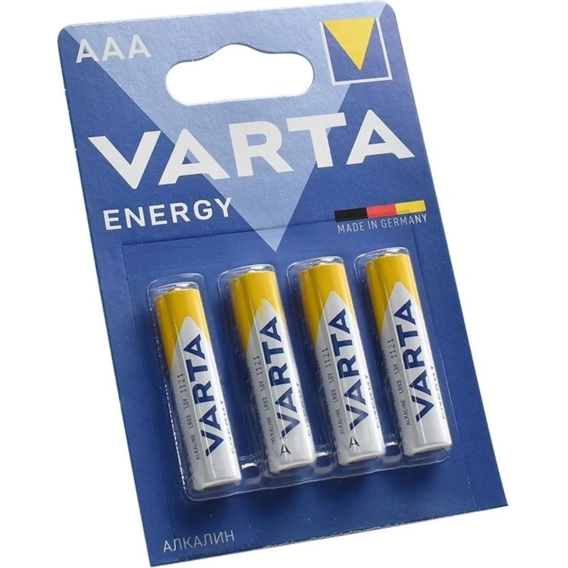 Батарейка Varta ENERGY LR03 AAA 4шт/бл Alkaline 1.5V (4103) (4103213414)