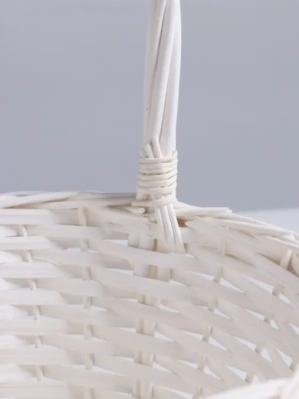 Корзина плетёная 27&times;27&times;14&times;43 см, ива, белая