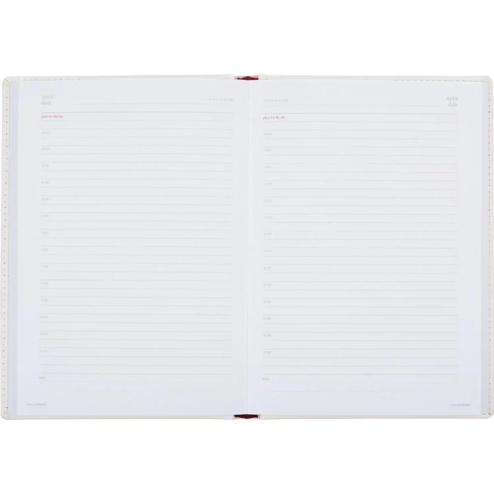 Ежедневник недатированный А5+, 136л, VELVET белый  3-115/23