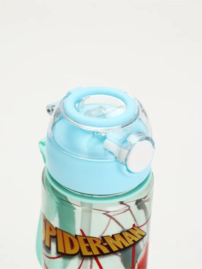 Бутылка пластиковая с трубочкой &laquo;Супергерой&raquo;, 800 мл