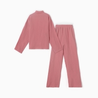 Пижама женская (рубашка и брюки) KAFTAN Basic размер 44-46, пудрово-розовый