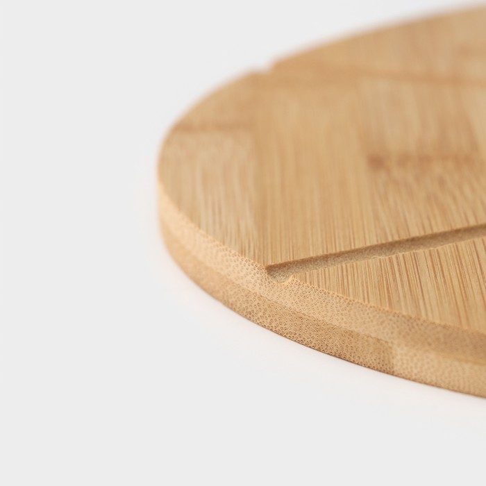 Доска для подачи пиццы Доляна, d=32 см, в комплекте с ножом, бамбук, нержавеющая сталь Доска для подачи пиццы Доляна, d=32 см, в комплекте с ножом, бамбук, нержавеющая сталь