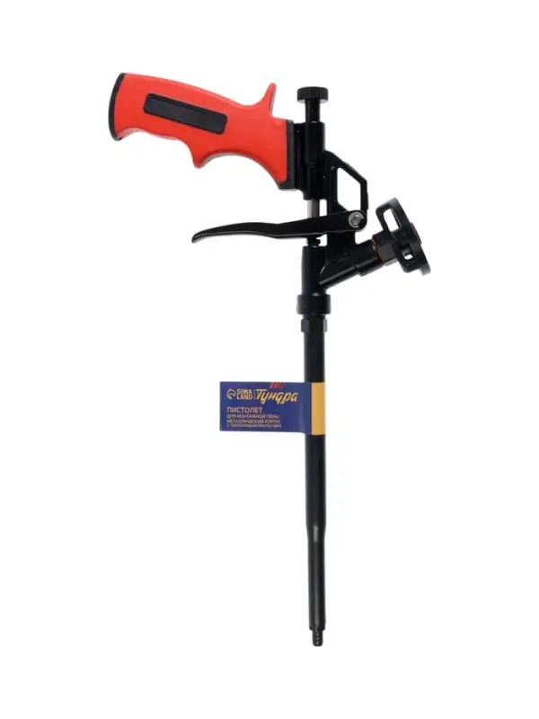 Пистолет для монтажной пены ТУНДРА, металлический корпус с тефлоновым покрытием