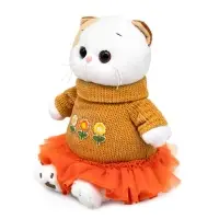 Мягкая игрушка "Кошечка Ли-Ли в платье с оборкой", 24 см LK24-170