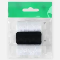 Нитки &laquo;Домино&raquo;, 45ЛЛ, 150 м, набор 3 шт., чёрный/белый МИКС