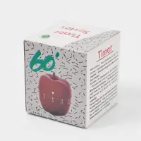 Таймер механический Доляна &laquo;Яблоко&raquo;, кухонный, 6.5&times;7 см, зелёный