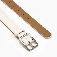 Ремень жен 05-01-02-01, Июнь2505, 3*0,3*110 см, без винта, пряж мат металл, 1 прокол, белый 109031 Ремень жен 05-01-02-01, Июнь2505, 3*0,3*110 см, без винта, пряж мат металл, 1 прокол, белый 109031