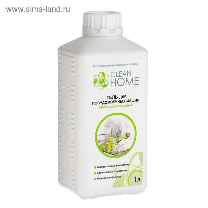 Гель для посудомоечных машин Clean home универсальный, 1л Гель для посудомоечных машин Clean home универсальный, 1л